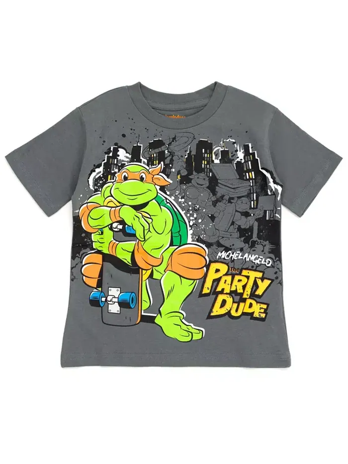 Футболки "Leonardo Michelangelo Raphael Donatello" набор из 4 штук для детей от малышей до — изображение 2 из 8