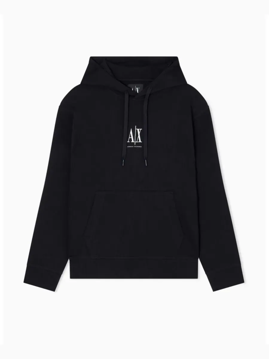 Мужская толстовка Icon с капюшоном A|X Armani Exchange — изображение 1 из 5, черный