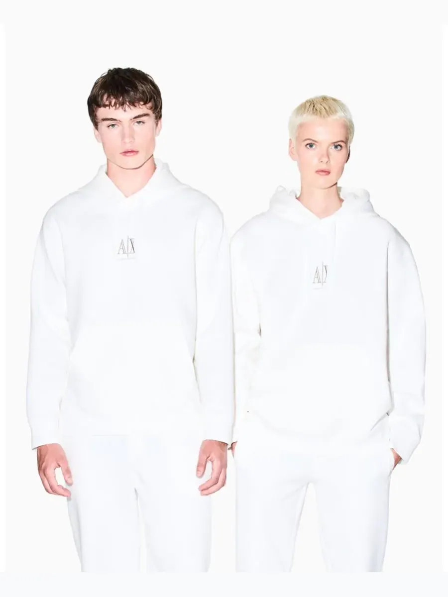 Мужская толстовка Icon с капюшоном A|X Armani Exchange — изображение 2 из 5, белый