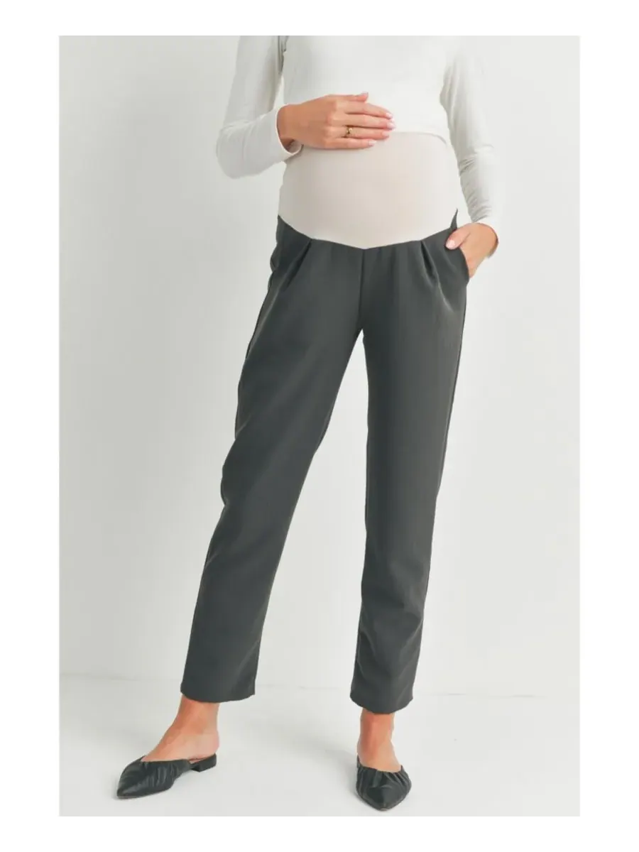 Брюки свободного кроя для беременных, закрывающие живот Hello Miz — изображение 1 из 5, темно-серый