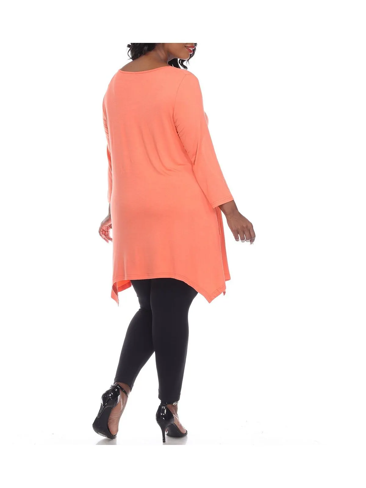 Туника plus size Makayla White Mark — изображение 3 из 4, розовый