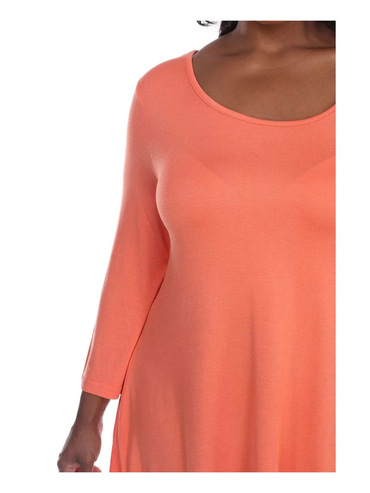Туника plus size Makayla White Mark — изображение 4 из 4, розовый