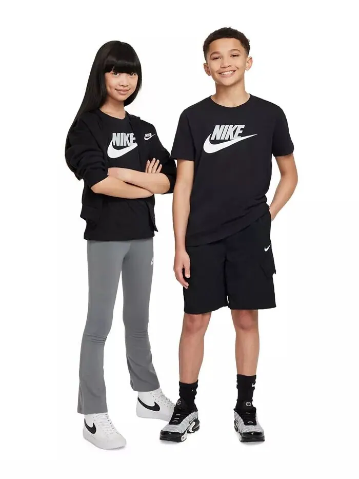 Футболка с логотипом и графическим рисунком Big Kids Sportswear Nike — изображение 4 из 7, черный