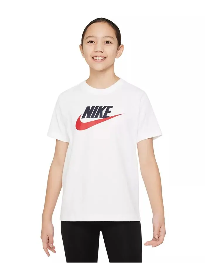 Футболка с графическим логотипом Big Kids Sportswear Nike — изображение 1 из 4, белый