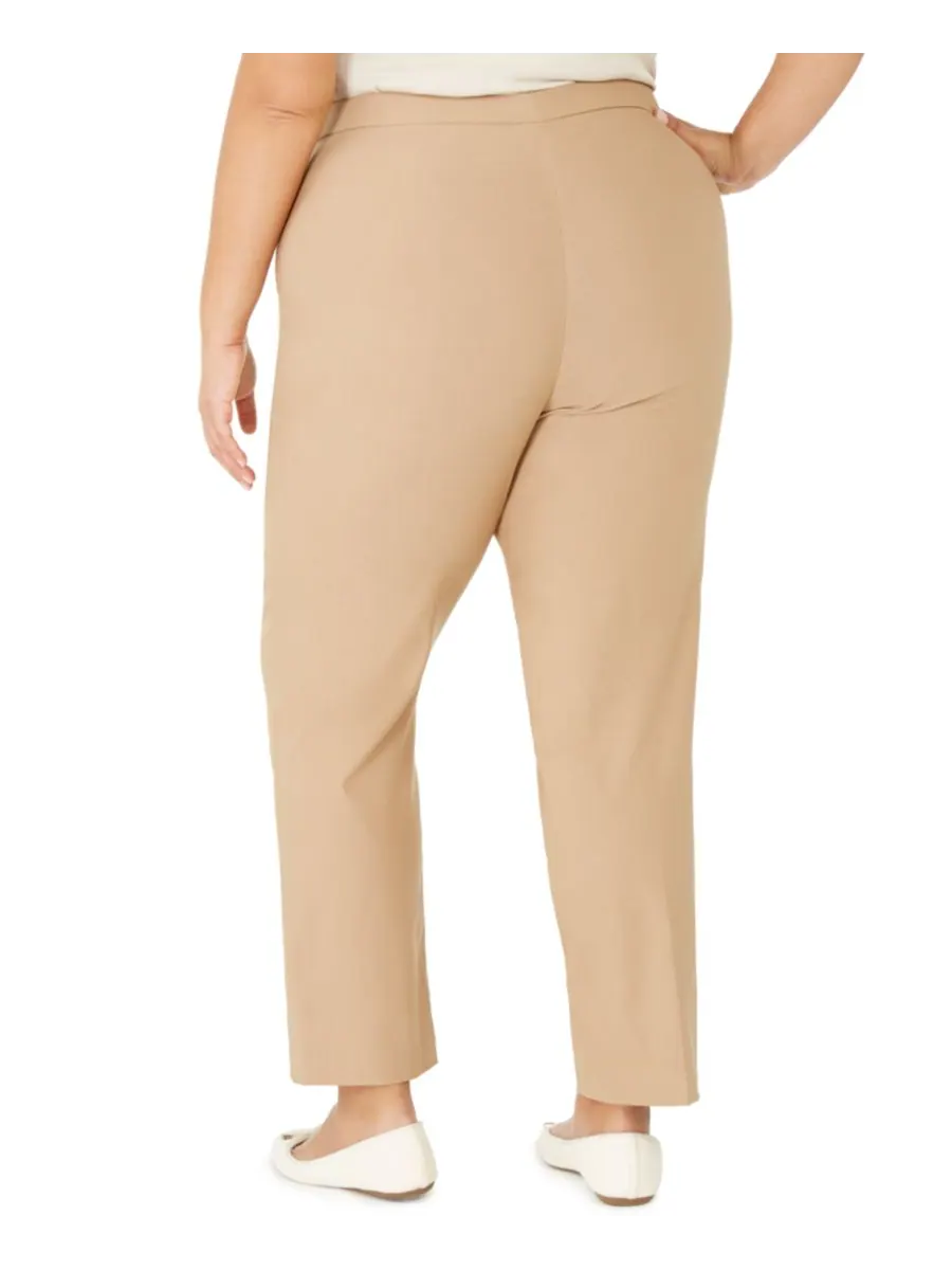Классические брюки Allure Plus Size с эффектом утягивания живота, средней длины, на резинке Alfred — изображение 4 из 4