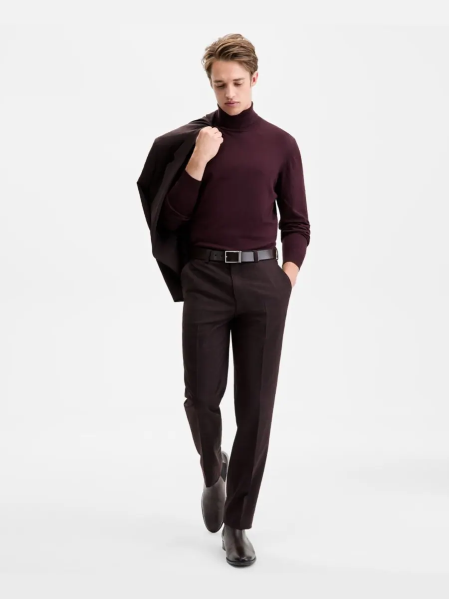 Мужские клетчатые брюки современного кроя Hugo Boss — 1