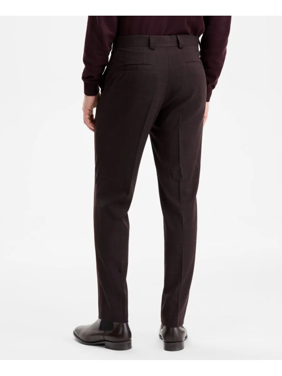 Мужские клетчатые брюки современного кроя Hugo Boss — 5