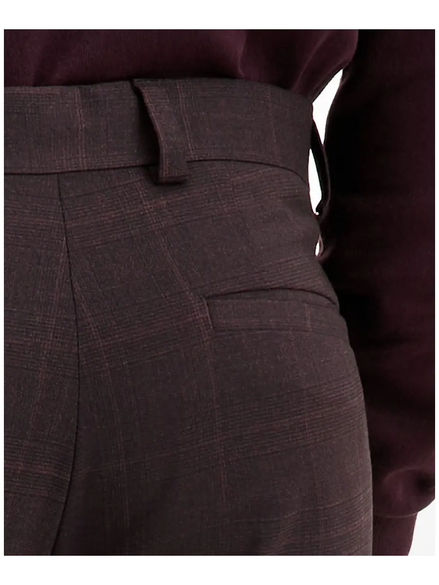 Мужские клетчатые брюки современного кроя Hugo Boss — 6
