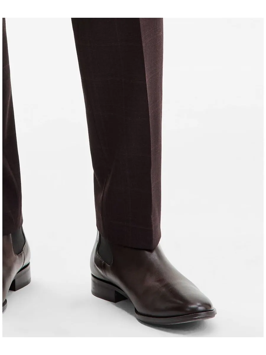 Мужские клетчатые брюки современного кроя Hugo Boss — 7