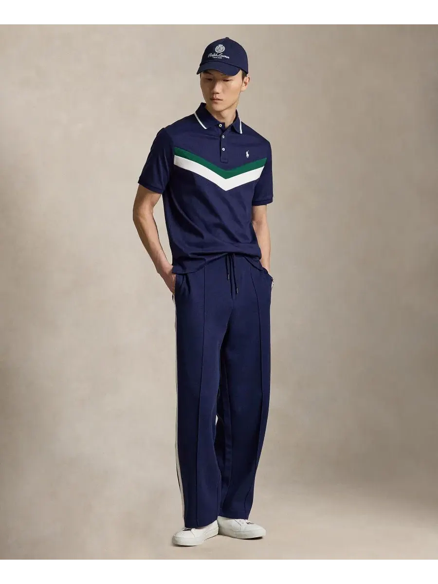 Мужская классическая рубашка-поло с коротким рукавом Polo Ralph Lauren — изображение 2 из 5, темно-синий