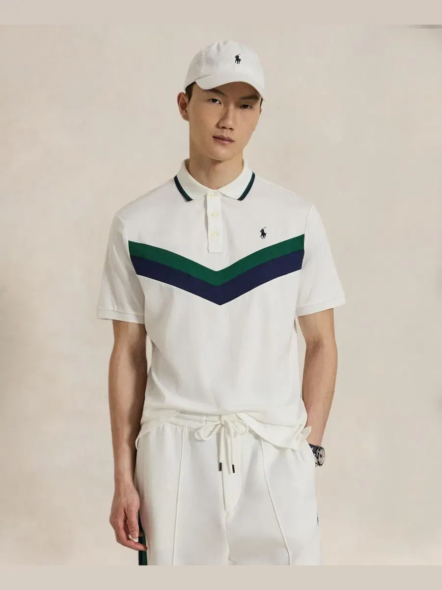 Мужская футболка-поло классического кроя с коротким рукавом Polo Ralph Lauren — изображение 1 из 5, белый