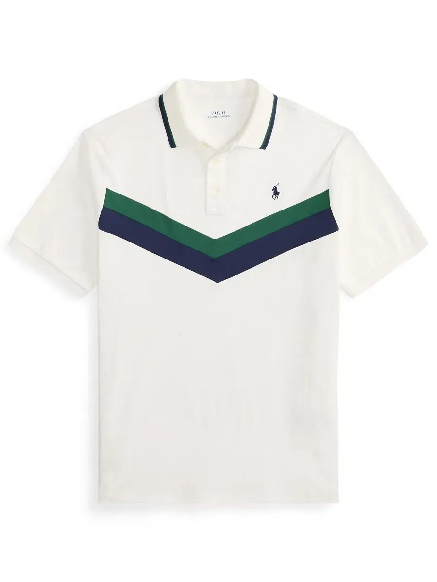 Мужская футболка-поло классического кроя с коротким рукавом Polo Ralph Lauren — изображение 5 из 5, белый