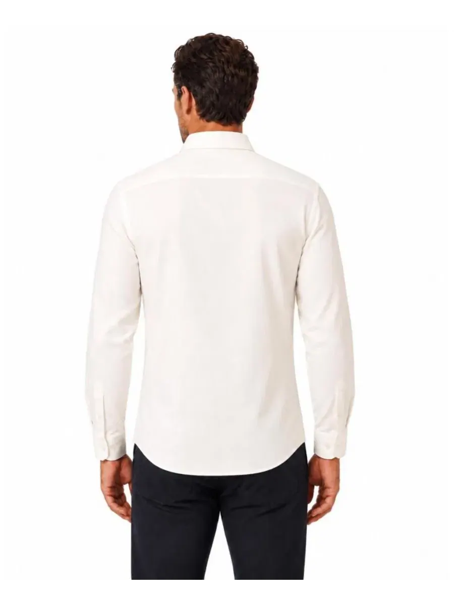 Мужская рубашка-сорочка Slim Fit с длинным рукавом, на пуговицах, хлопковая Elie Balleh — изображение 2 из 5, бежевый