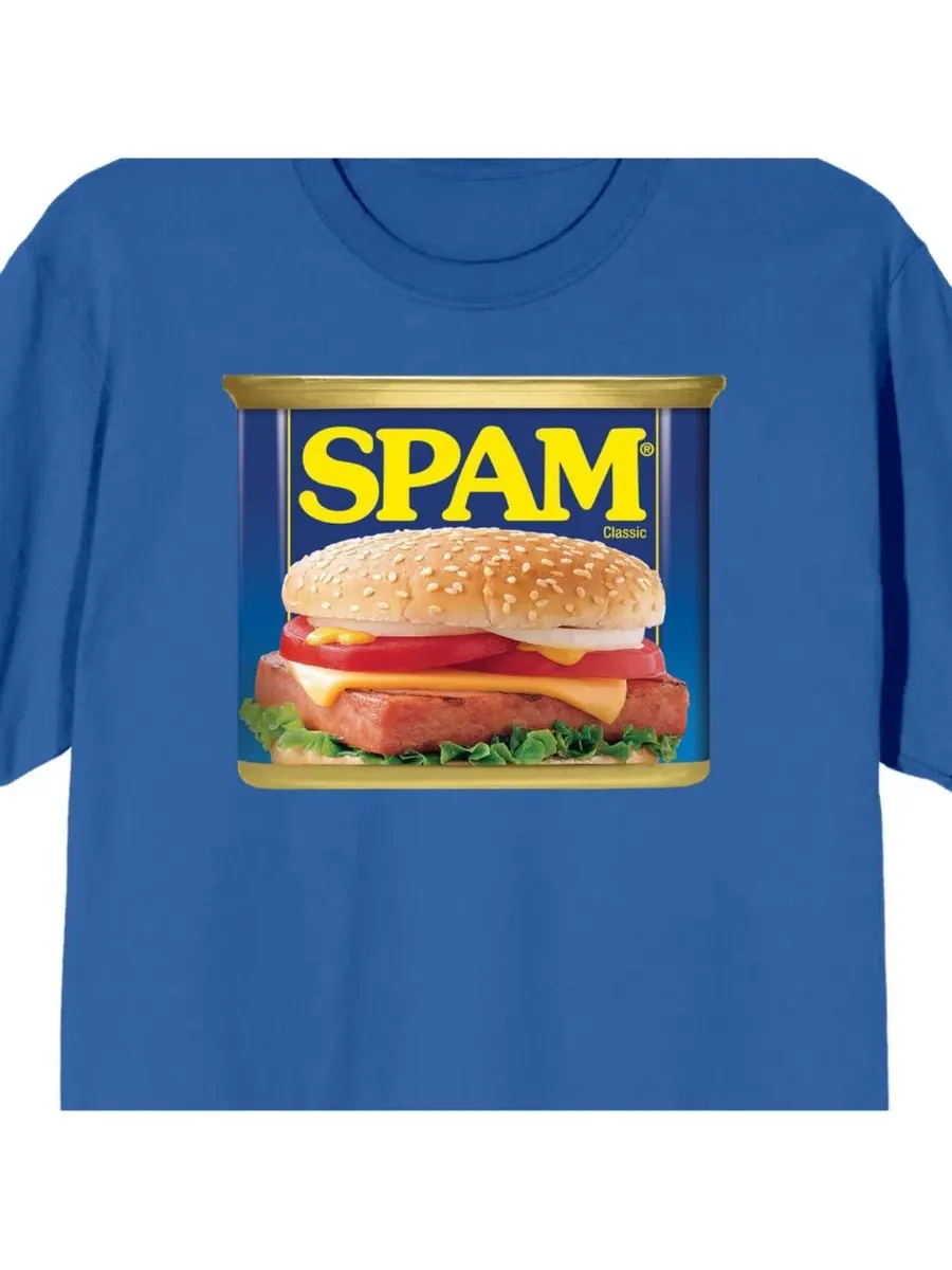 Футболка с принтом Classic Image Spam — изображение 2 из 3, королевский
