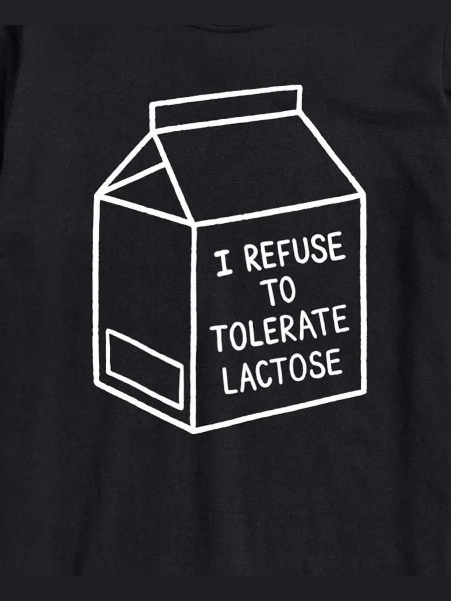 Футболка с принтом Refuse To Tolerate Lactose AIRWAVES — изображение 3 из 3, черный
