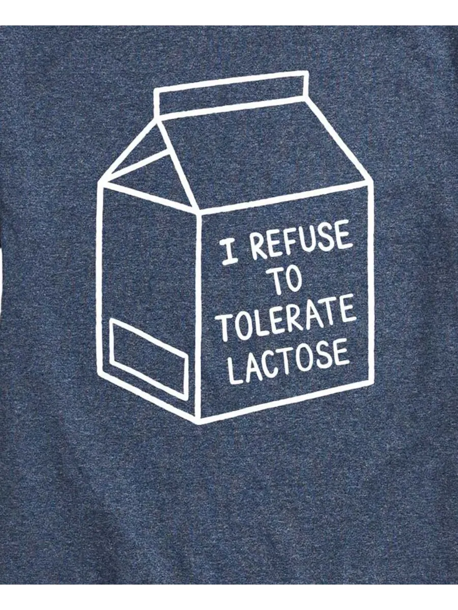 Футболка с принтом Refuse To Tolerate Lactose AIRWAVES — изображение 3 из 3, синий
