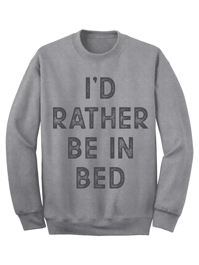 Мужской флисовый свитшот "I'D Rather Be In Bed" AIRWAVES — изображение 1 из 1, серый