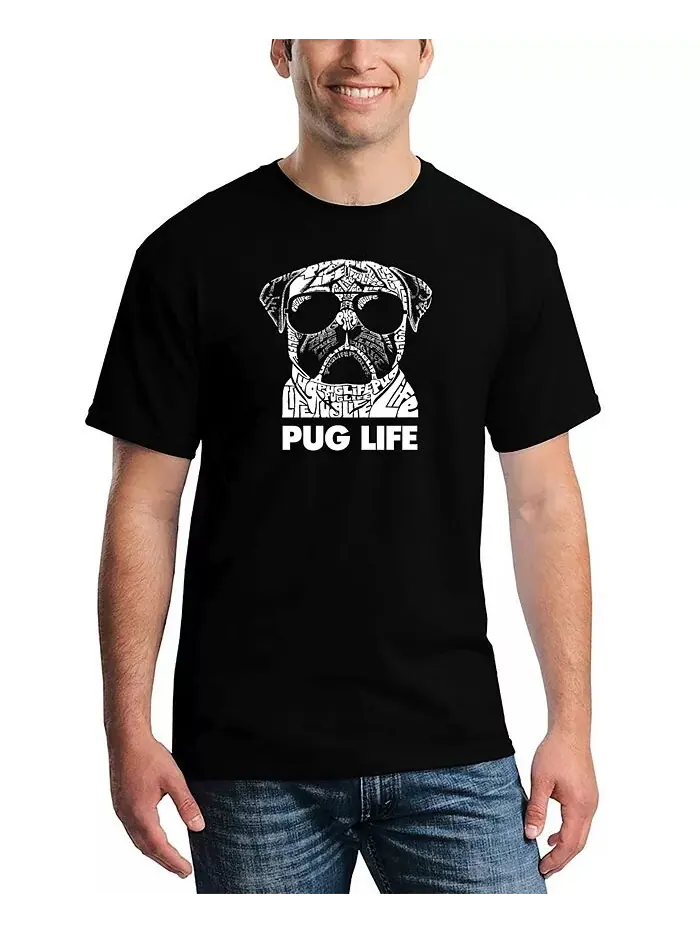 Футболка мужская Pug Life Word Art LA Pop Art — изображение 1 из 2, черный