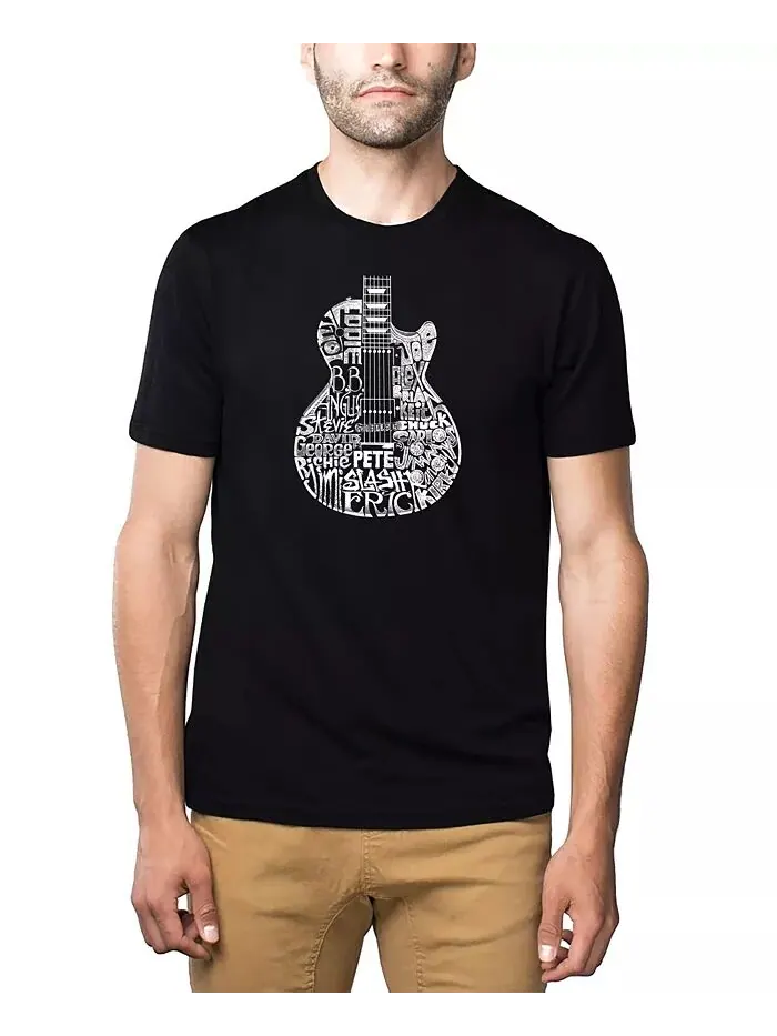 Футболка мужская Premium Blend Word Art Rock Guitar Body Word Art LA Pop Art — изображение 1 из 2, черный