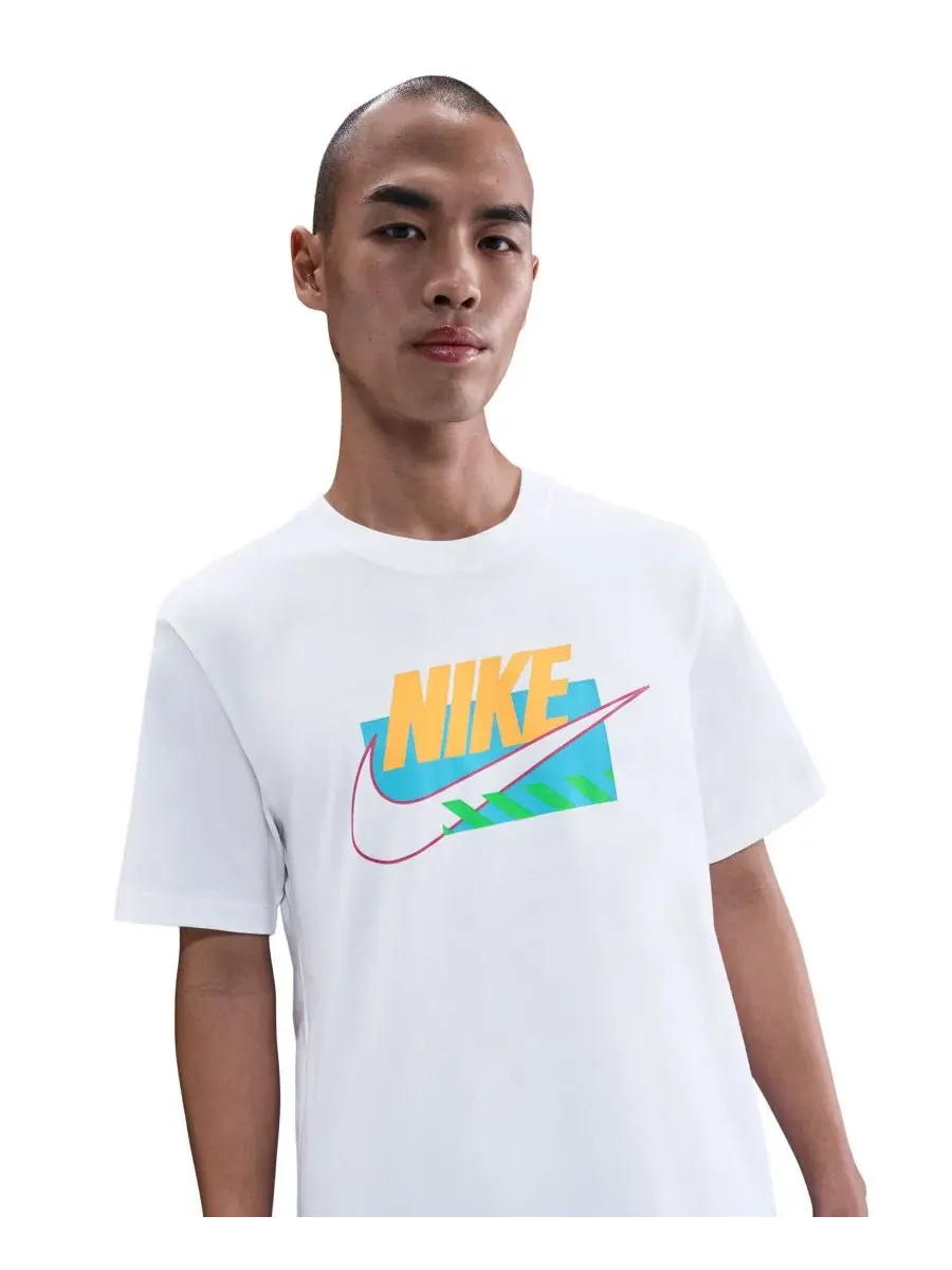 Мужская спортивная футболка с круглым вырезом Nike — изображение 3 из 6, белый