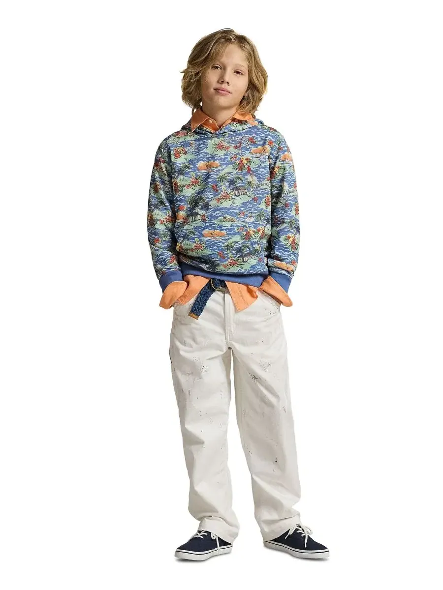 Детская толстовка с тропическим принтом (8-20 лет) Polo Ralph Lauren — изображение 2 из 7, синий