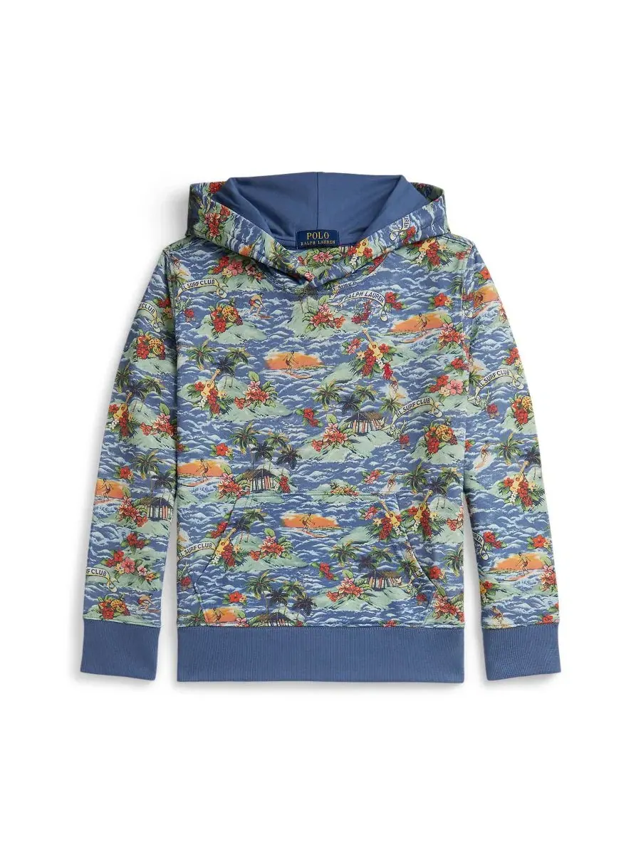 Детская толстовка с тропическим принтом (8-20 лет) Polo Ralph Lauren — изображение 4 из 7, синий