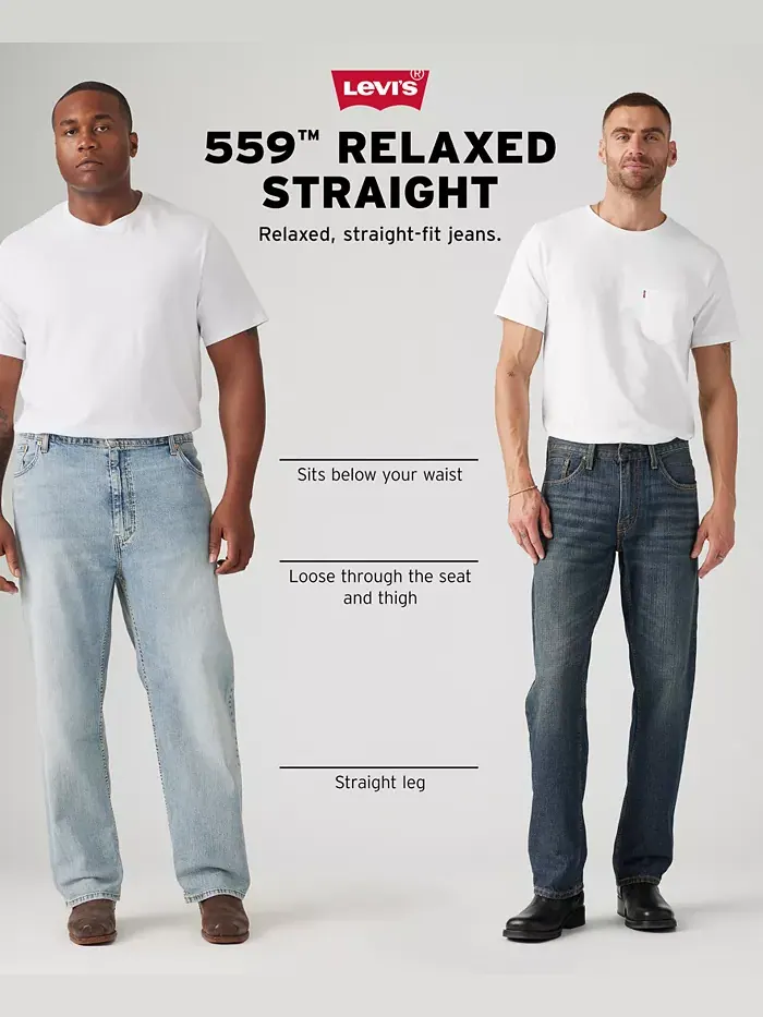 Мужские джинсы 559 свободного прямого кроя стретч Levi'S — изображение 5 из 5, черный
