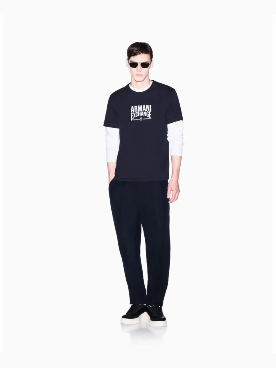 Мужская футболка с коротким рукавом и университетским логотипом A|X Armani Exchange — изображение 2 из 5