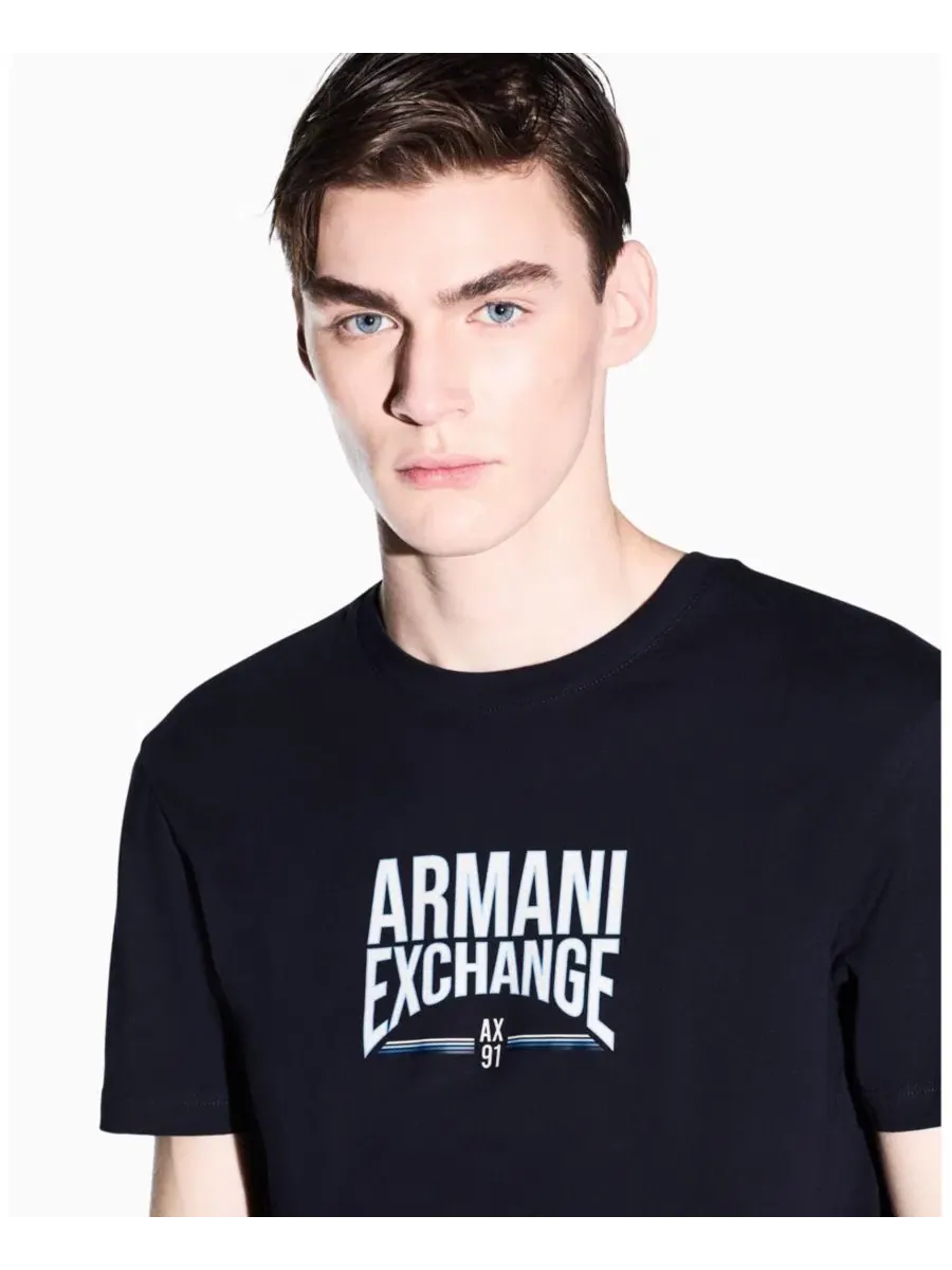 Мужская футболка с коротким рукавом и университетским логотипом A|X Armani Exchange — изображение 3 из 5