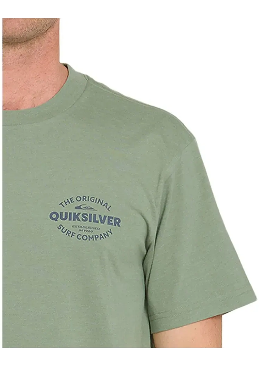 Мужская футболка с круглым вырезом и короткими рукавами Quiksilver — изображение 3 из 3, зеленый