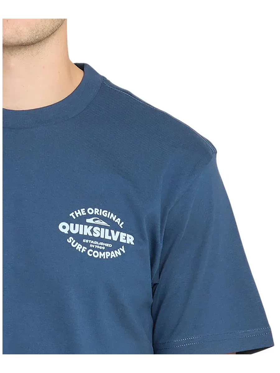 Мужская футболка с круглым вырезом и короткими рукавами Quiksilver — изображение 3 из 3, синий