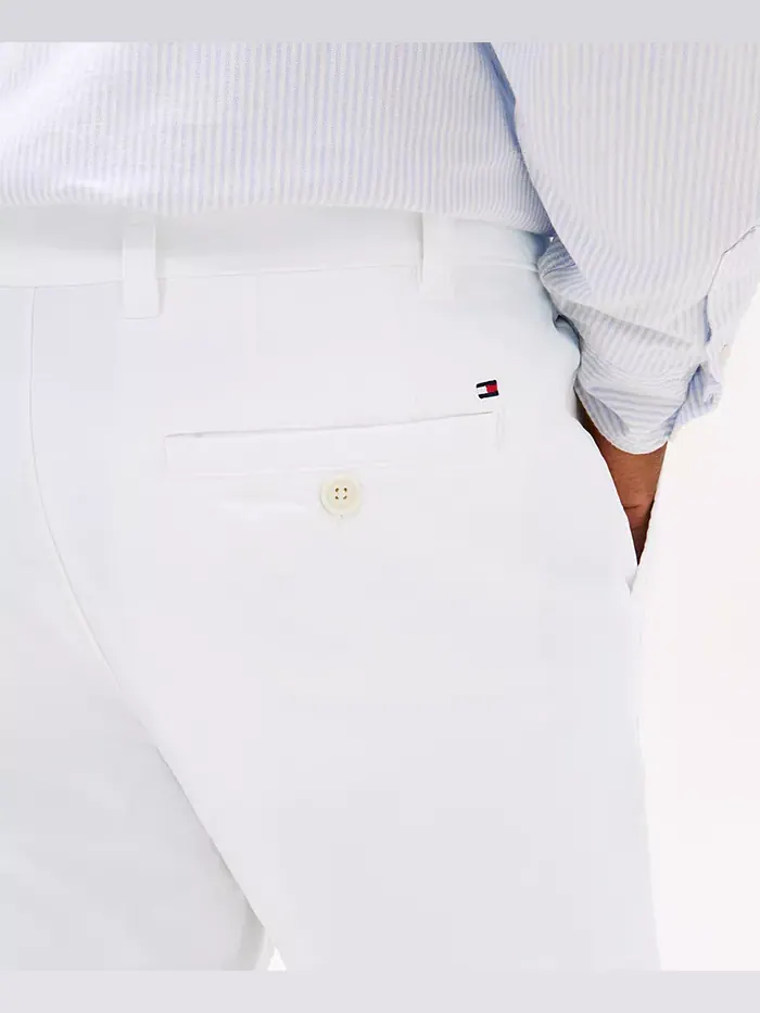 Мужские удобные брюки-чиносы TH Flex Stretch Custom-Fit больших размеров Tommy Hilfiger — изображение 3 из 5, яркий белый