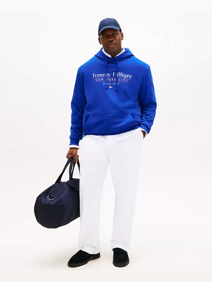 Мужские удобные брюки-чиносы TH Flex Stretch Custom-Fit больших размеров Tommy Hilfiger — изображение 4 из 5, яркий белый