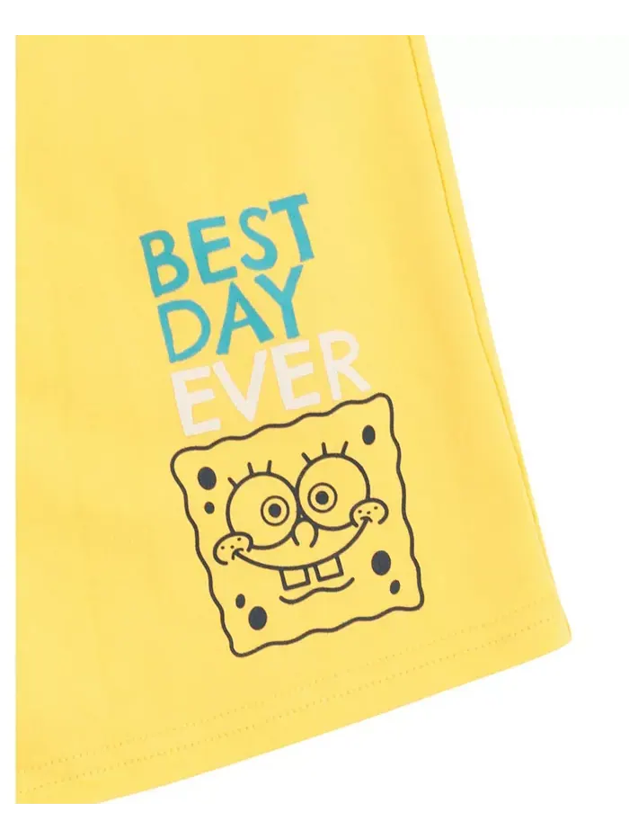 Детский комплект: худи и шорты из френч-терри SpongeBob SquarePants — изображение 7 из 7, бледный желтый/синий