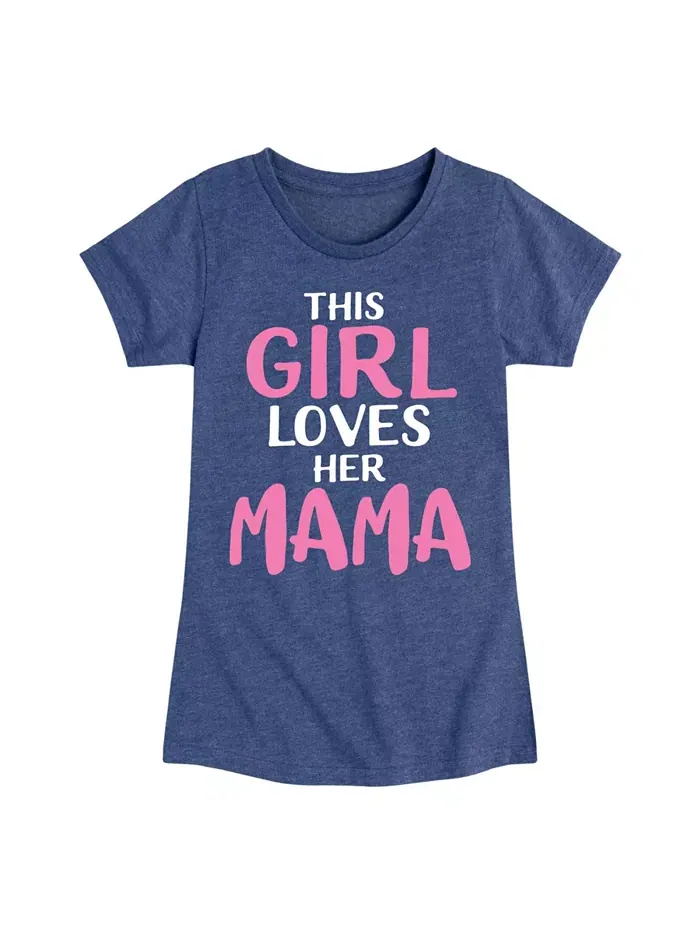 Футболка с принтом "Big Girls This Girl Loves Her Mama" Hybrid Apparel — изображение 1 из 3, синий
