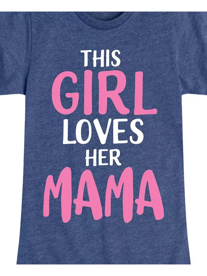 Футболка с принтом "Big Girls This Girl Loves Her Mama" Hybrid Apparel — изображение 3 из 3, синий