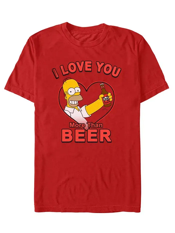 Мужская футболка с коротким рукавом The Simpson's Beer Mine Fifth Sun — изображение 1 из 3, красный