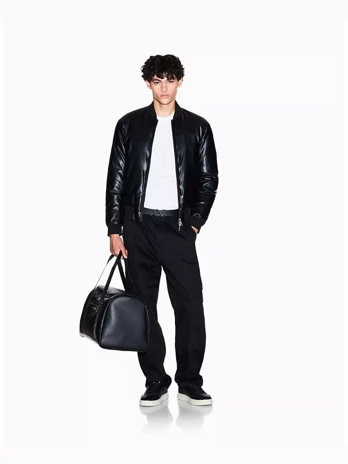 Мужская футболка Grid Box Top Chest A|X Armani Exchange — изображение 3 из 5, бежевый/бежевый