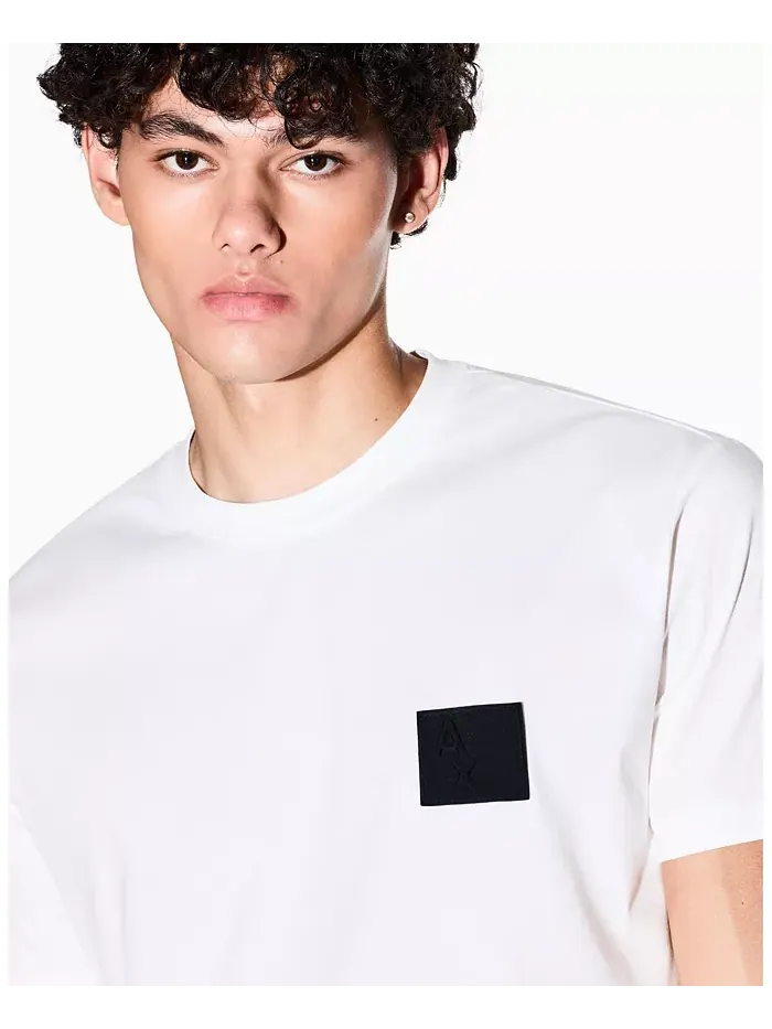Мужская футболка Grid Box Top Chest A|X Armani Exchange — изображение 4 из 5, бежевый/бежевый