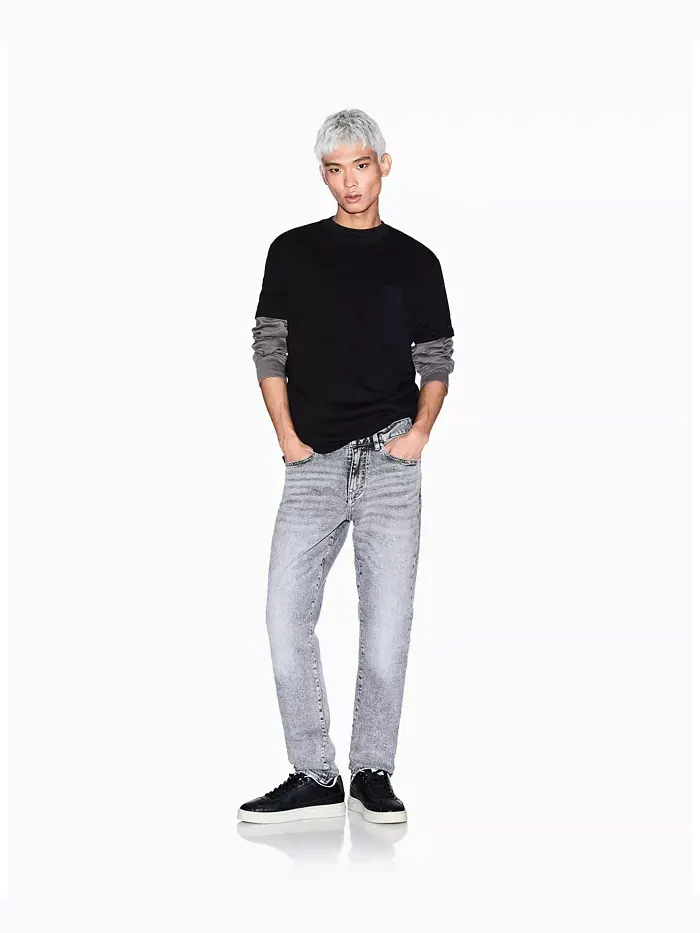 Мужская футболка Grid Box Top Chest A|X Armani Exchange — изображение 3 из 5, черный