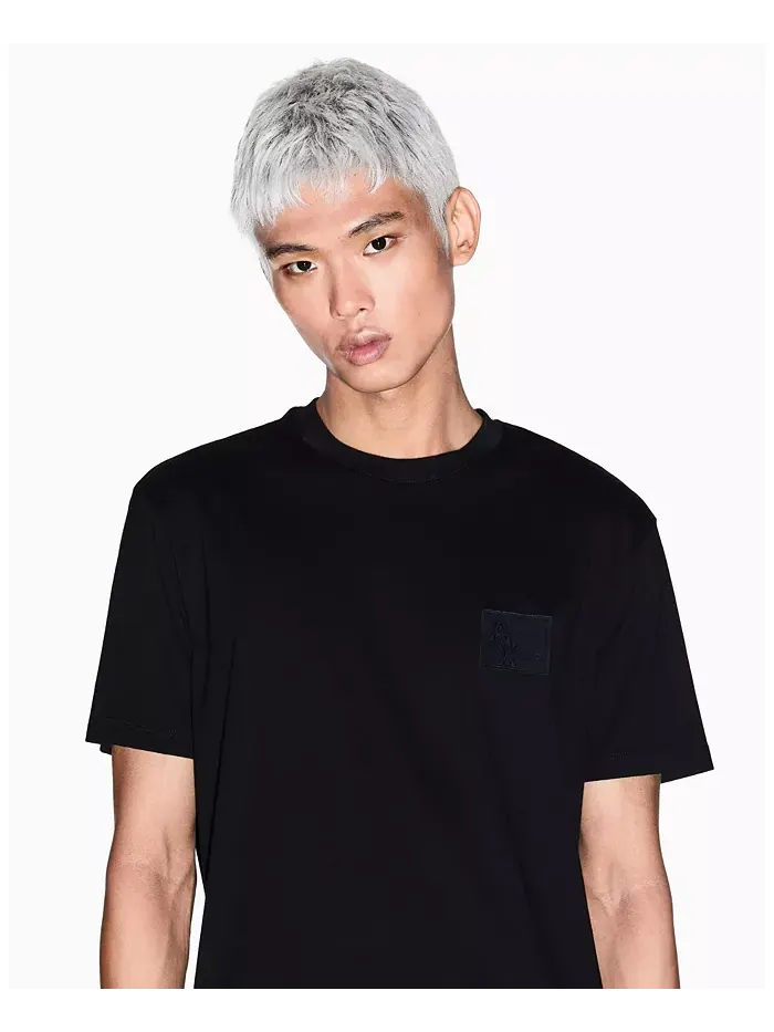 Мужская футболка Grid Box Top Chest A|X Armani Exchange — изображение 4 из 5, черный