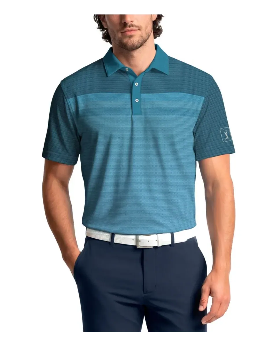 Мужское поло PGA TOUR с вентиляцией Jaspe Airflux, Faience Heather