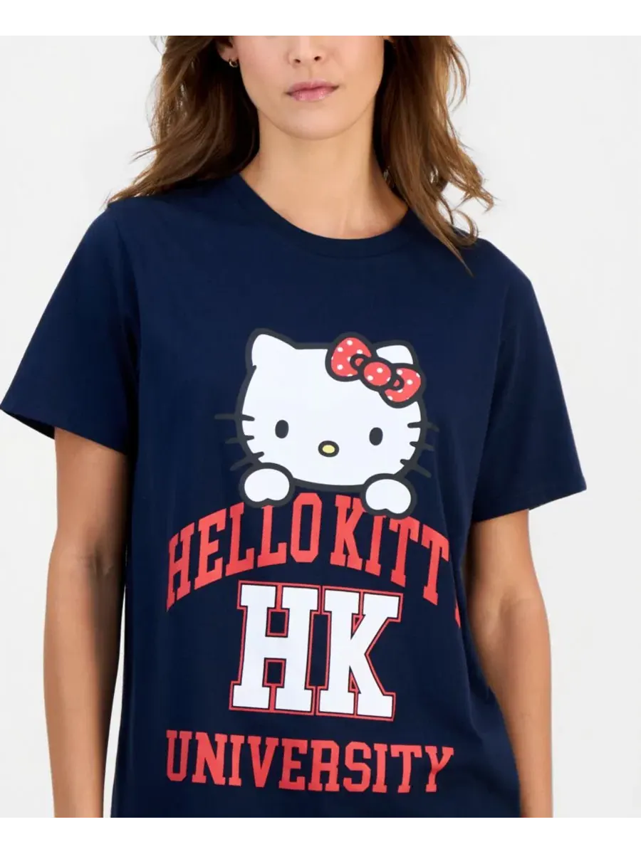 Футболка Hello Kitty University с коротким рукавом Grayson Threads, The Label — изображение 2 из 4, темно-синий