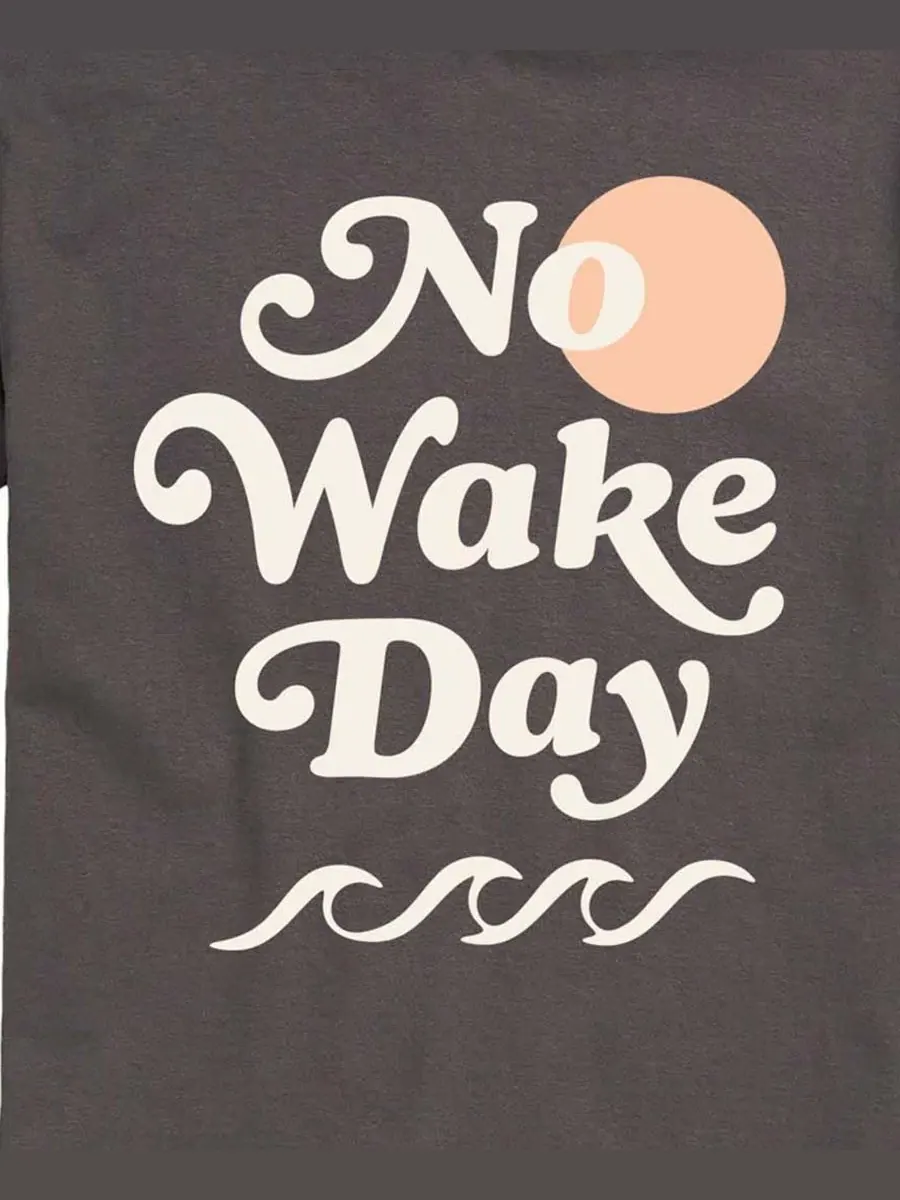 Футболка с принтом No Wake Day AIRWAVES — изображение 3 из 3, темно-серый
