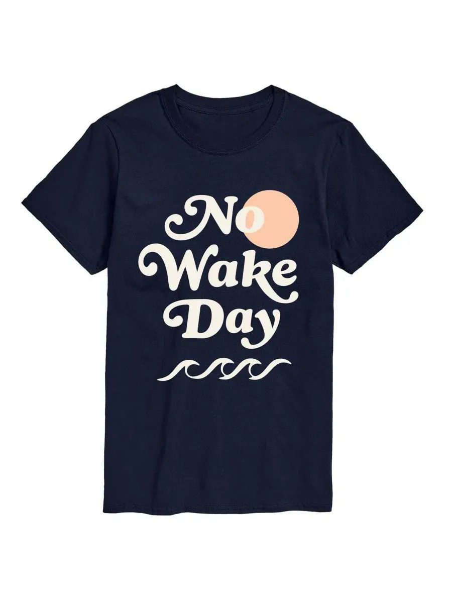 Футболка с графическим принтом No Wake Day AIRWAVES — изображение 1 из 3, темно-синий