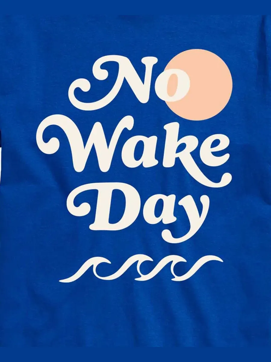 Футболка с графическим принтом No Wake Day AIRWAVES — изображение 3 из 3, синий