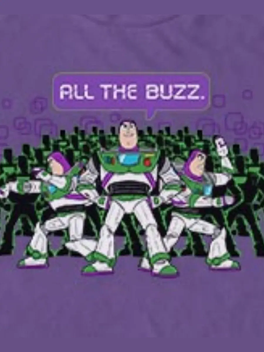 Футболка с принтом Toy Story Pull the Buzz Character Fifth Sun — изображение 3 из 3, фиолетовый