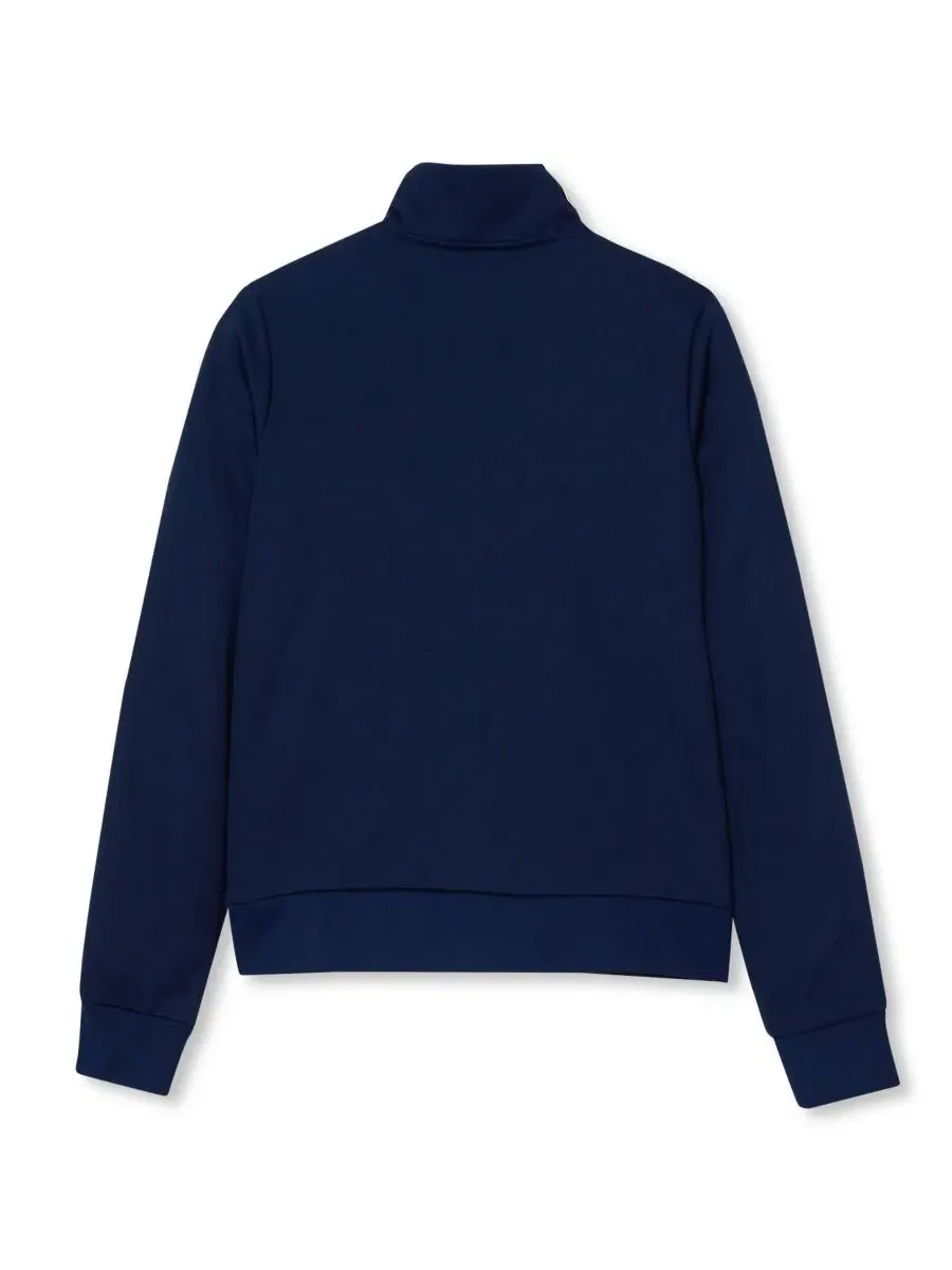 Детская спортивная куртка из трикотажа Active Tricot Track Jacket Lands' End — изображение 2 из 4, темно-синий