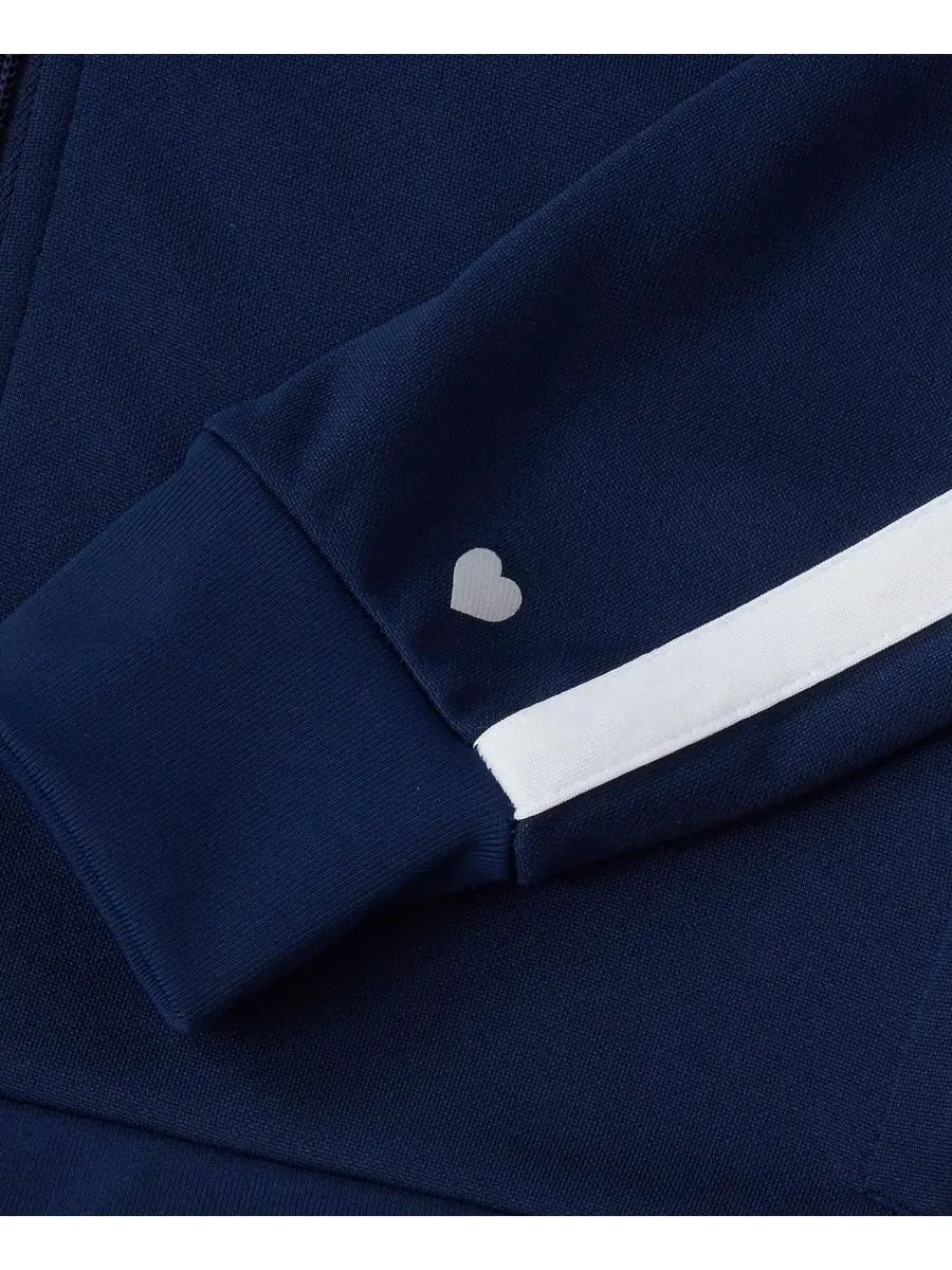 Детская спортивная куртка из трикотажа Active Tricot Track Jacket Lands' End — изображение 3 из 4, темно-синий