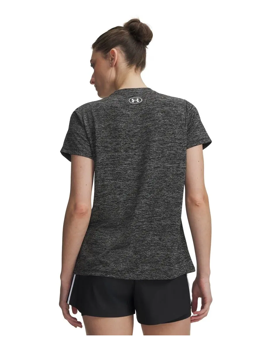 Топ для тренировок с коротким рукавом Tech Twist Script Under Armour — изображение 3 из 3, черный
